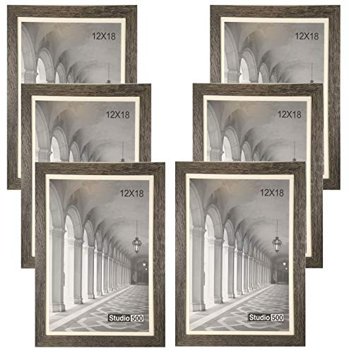 Studio 500 Distressed Grey Picture Frames From Our Distressed Collection (Mdf2915) Grey, 6-Pack, Comes In Different Sizes (12X18) #TOP16