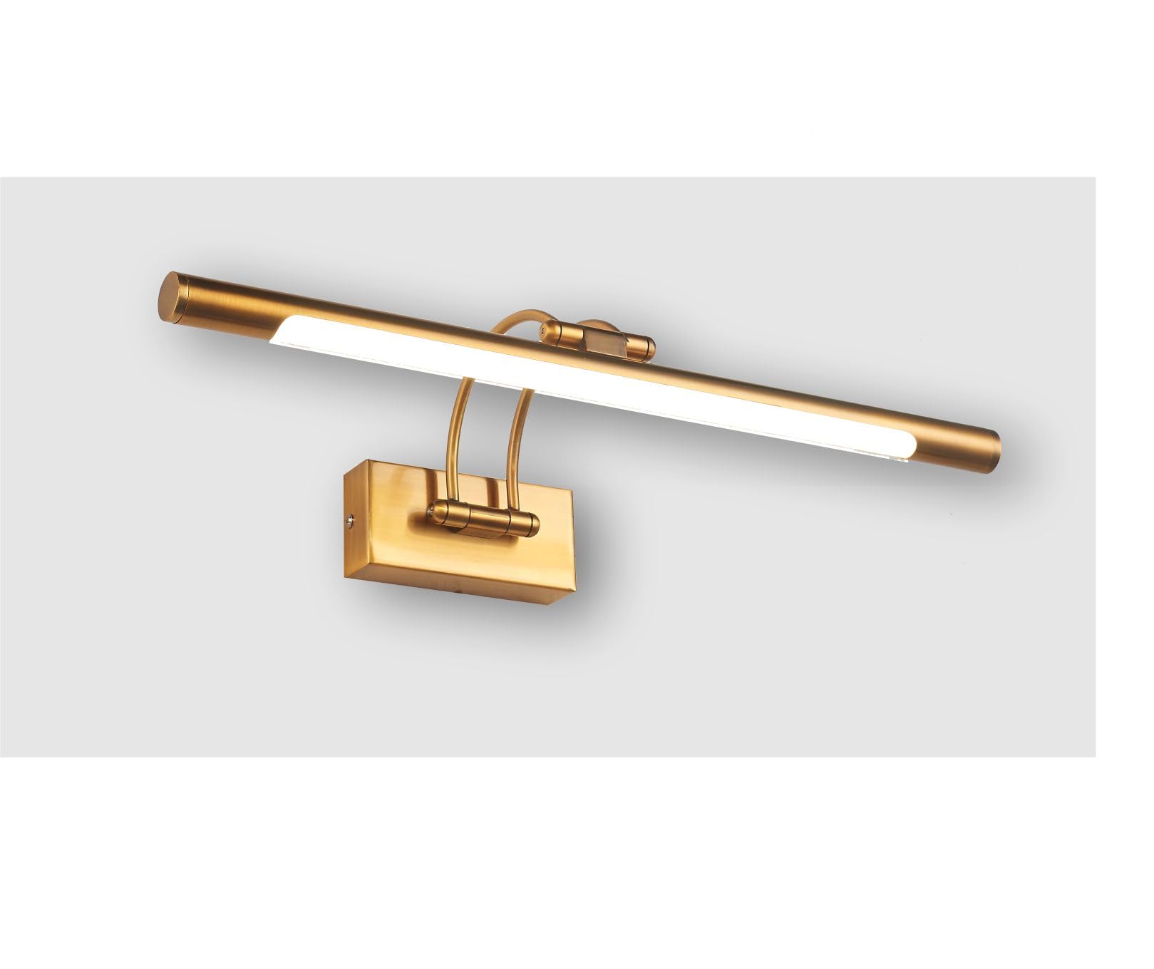 Aplique LED de pared para iluminar cuadros, espejos, murales, etc, led 8W estilo tradicional y elegante,tono de luz cálida 3000K, Bronce envejecido, totalmente articulado y giratorio. 50cm