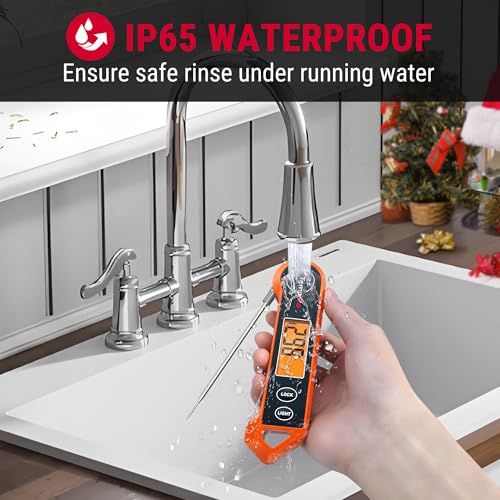 ThermoPro Digital Instant Read Meat Thermometer for Grilling Waterproof Kitchen Cooking Food Thermometer with Ambidextrous Backlit for BBQ Grill Smoker Oil Fry Candy Thermometer #3