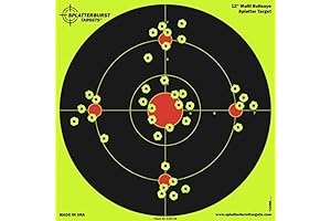 Rifle Targets 200 Yard Sighting with Splatterburst Targets - See Your Shots Burst Bright Yellow