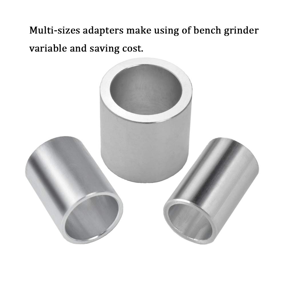 EMILYPRO Reducing Bushing Arbor Adapters 1" Thick from 1" to 3/4", 5/8", 1/2" Arbor Aluminum - S/3