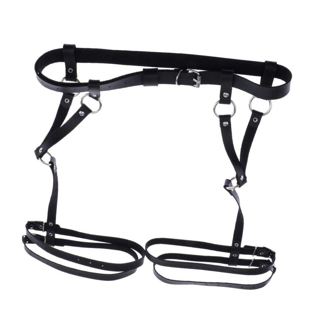 CLUB BOLLYWOOD® Punk Pu Leather Harness Garter Belt Adjustable Waist Leg Cincher Cage Belt '|Clothing, Shoes & Accessories | Womens Clothing | Intimates & Sleep | Garter Belts'|Garter Belts' - Image 8 thumbnail
