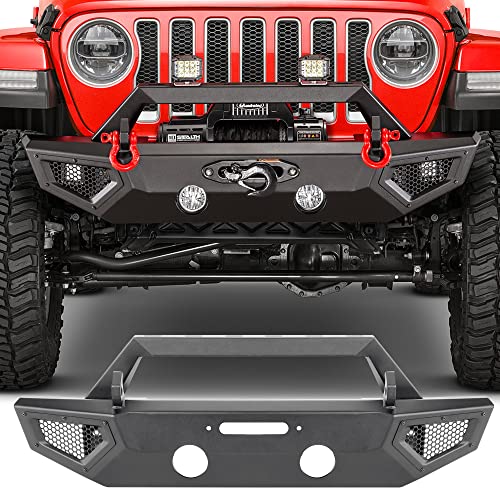 Image of Carnivore Mid Width Front Bumper - Jeep Wrangler JK, JL & Gladiator JT 2007-2023 Compatible, Fits Winches Up To 12,000 Lbs.