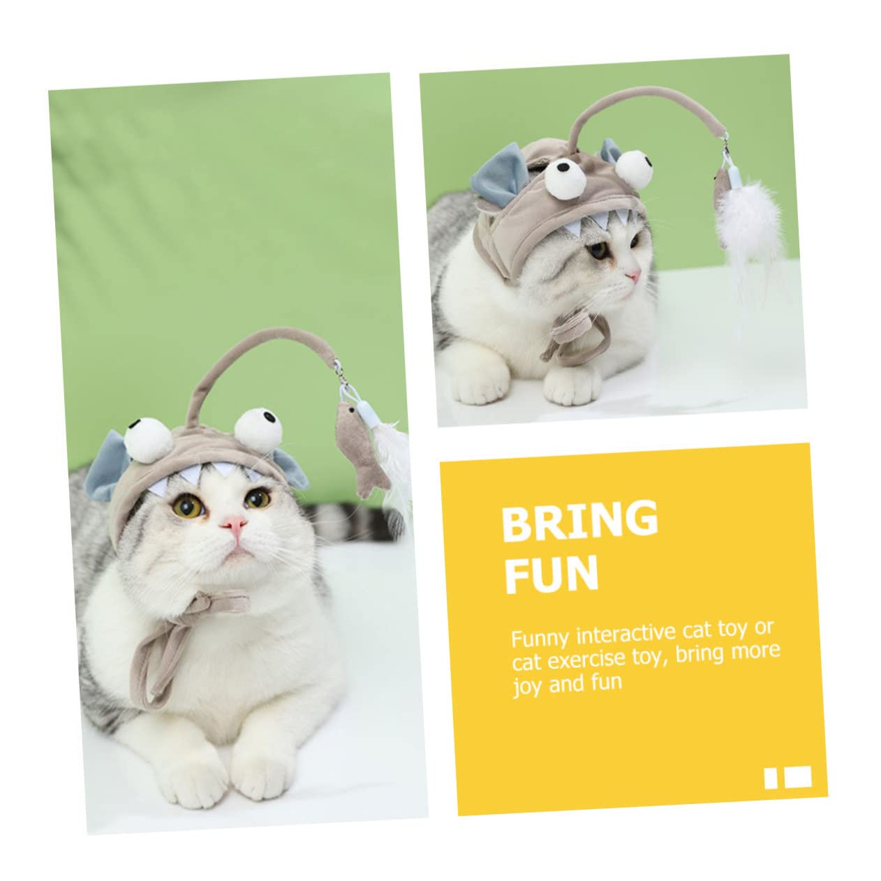POPETPOP Lot De 4 Jouets Interactifs pour Chats Dintérieur pour Taquiner Les Chats Et Exercer Leurs