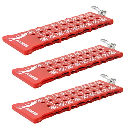 YIJU 3 Peças de Golfe com 18 Buracos E Contador de Golpes Ferramenta de Pontuação Kaychain Bolsa Dec