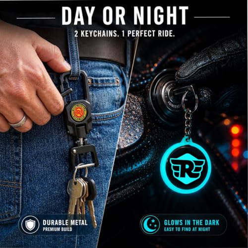 Image of Mi Glow Store Glow in Dark Keychain for Bike Men | Gift for Man | Bike Accessories | Charges in Light Glows in Dark | Key chain for Bike