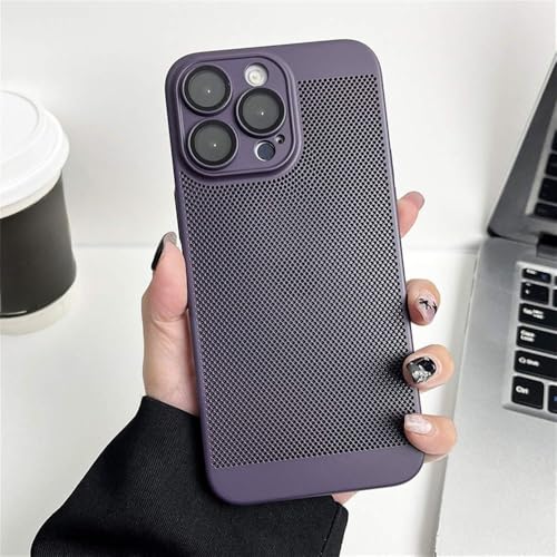 Coque rafraîchissante iPhone 16 Pro Max anti-surchauffe violet foncé