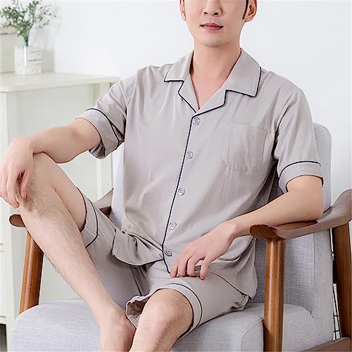 Pyjama à manches courtes pour hommes TXQHD costume ample fin - 5