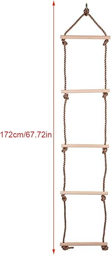 Miniatura 2 de VGEBY Columpio de escalada, cuerda de escalada, escalada para niños, equipo de ejercicio de jardín, columpio de cuerda