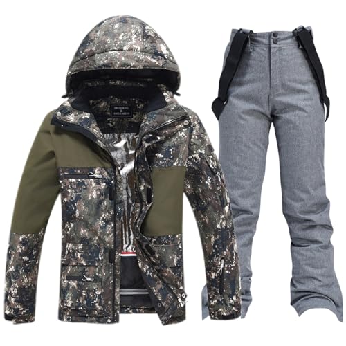 Combinaison de ski homme thermique et imperméable ensemble veste pantalon grand froid