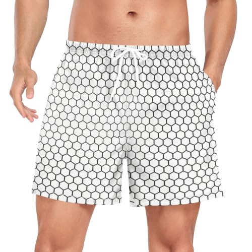 Bañador de fútbol masculino para tardes de playa y partidos de arena en negro y blanco