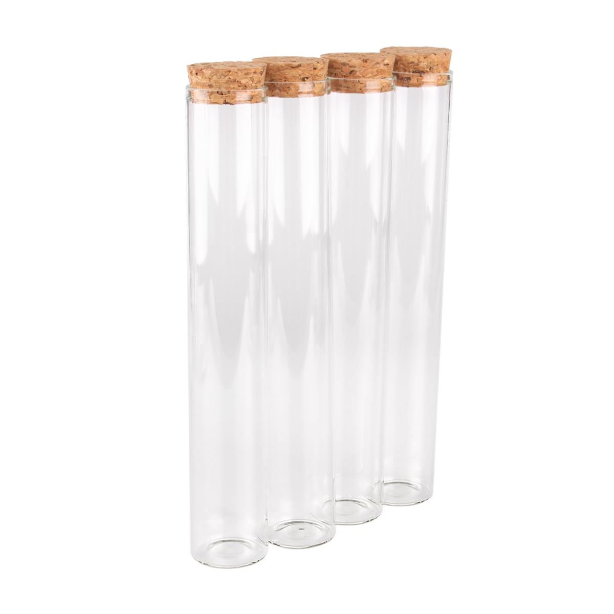 SYLALE 24 Piezas 100ml 30 * 180mm Tubos de ensayo de Laboratorio con tapón de Corcho Botellas de Especias contenedor frascos Viales DIY Craft