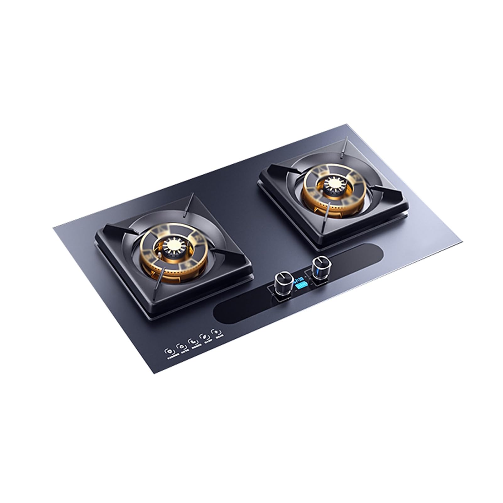 UGTFFT Dual Purpose Integrated Two-Burner Gas Cooker, Indoor Tabletop Cooker, with Flame Failure Protection and Cast Iron Pan Holder.(NG)