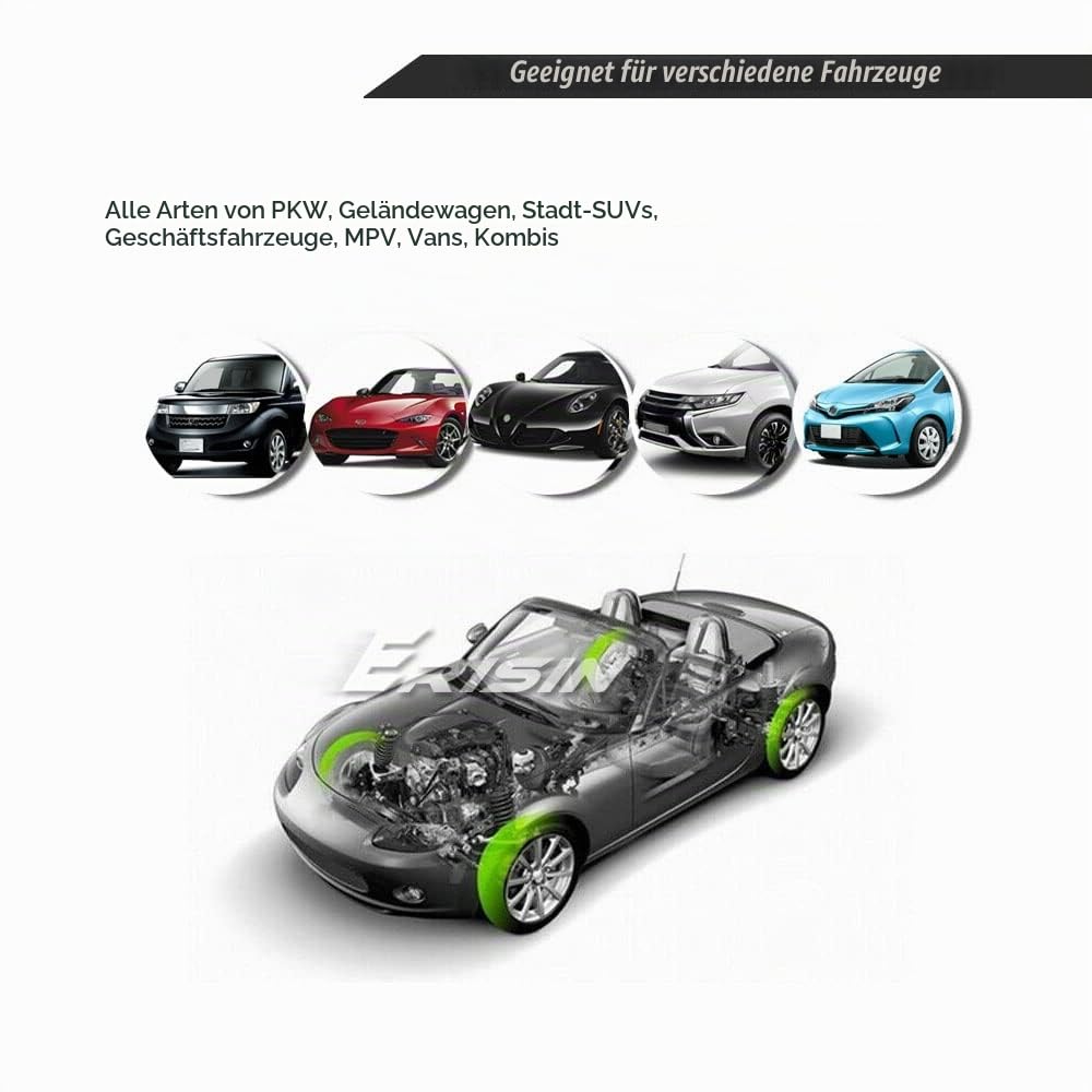 erisin TPMS 4 Sensor Adapter Empfänger Kit Auto USB TPMS Interne Reifendrucksensoren Reifendruckkontrolle Ersatz für Android GPS Navigation Display