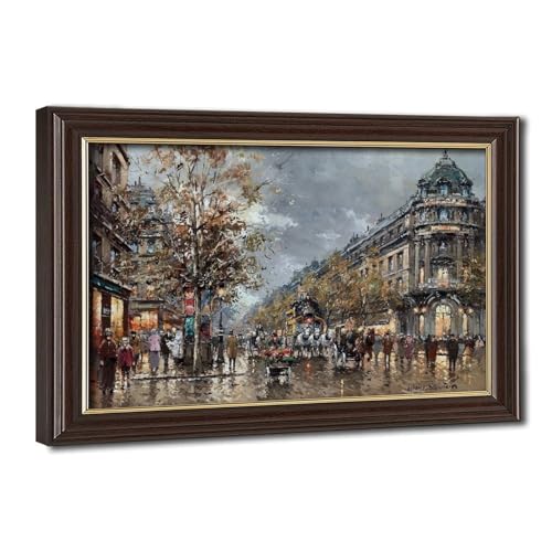 Toile Antoine Blanchard Grands Boulevards pour Habiller un Mur Vide Bureau