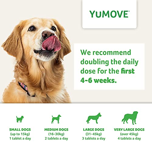 Yumove Adult Dog Tablets | Hip And Joint Supplement For Dogs With Glucosamine, Chondroitin, Hyaluronic Acid, Green Lipped Mussel | Dogs Aged 6 To 8 | 120 Count Tablets, Treat Colored #TOP6