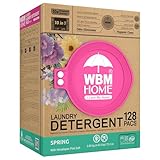 WBM Laundry Detergent Pods, Spring Fragrance Scent, 128 Count - HE Concentrated Laundry Pods With 10x Ultrapower Cleaning and 4D Laundry Stain Remover