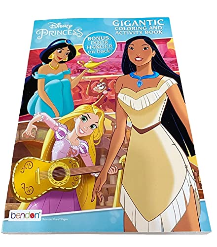 Hotel Safety Products Inc. Disney Princess 2 Pk Gigantic Coloring And Activity Book 192 Pages Door Hanger Cutouts And Glitter Headband,Multicolor #TOP3