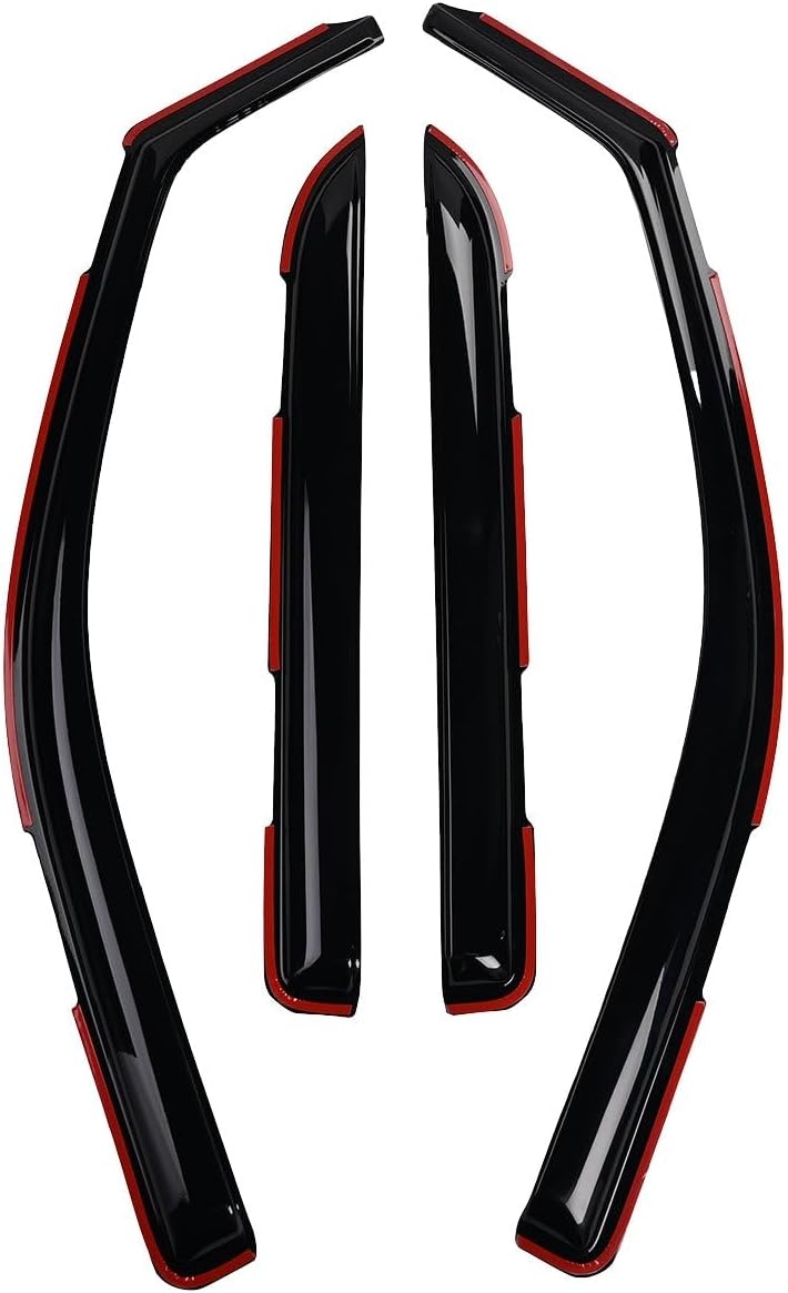 in-Channel Window Vent Visors Shades Wind Deflectors, Window Visors Rain Guards Shield Vent Visor Rain Shields for Dodge Ram Crew Cab 1500 2500 2009-2018