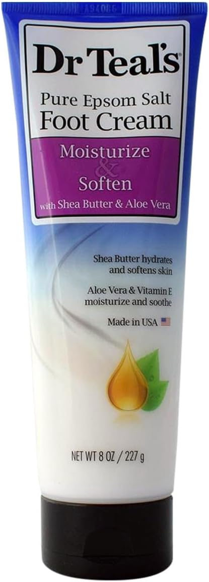 Dr Teal's Pure Epsom Salt Foot Cream Pure Epsom Salt Foot Cream with Shea Butter & Aloe Vera & Vitamin E By Dr Teal's Perfume for Women 8 oz
