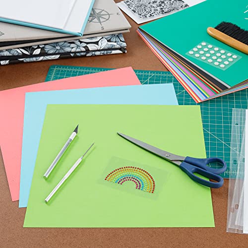 Cardstock Pacote sortido de 30 x 30 cm, 60 folhas | Papel de scrapbook texturizado premium de 36 kg,