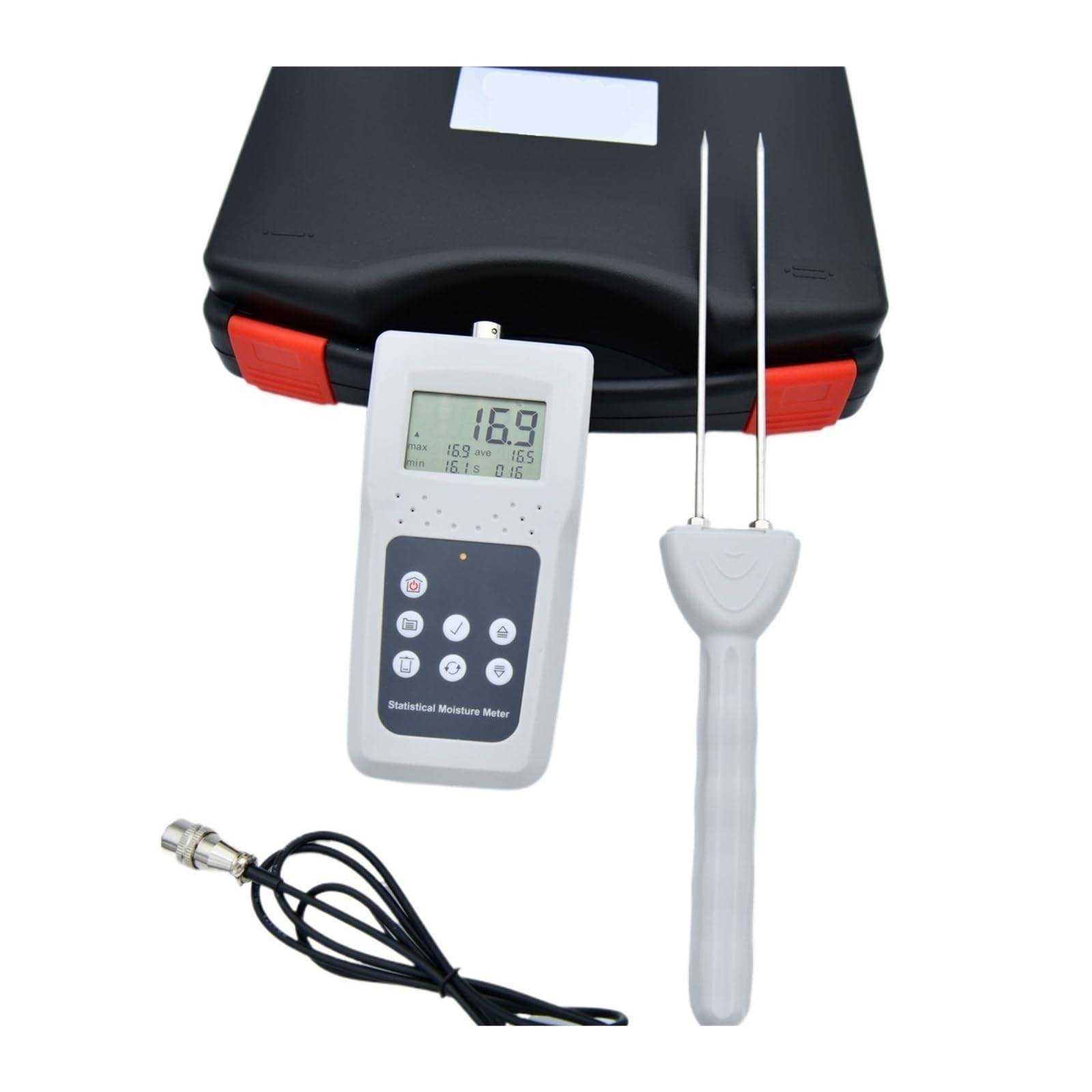 Feuchtigkeitsmesser, Feuchtigkeitsmessgerät, Papierfeuchtigkeitsmessgerät, Messbereich 4% – 90, Genauigkeit ± 0,5, geeignet for Papier, Karton, Zellstoff, Altpapier, Verpackung