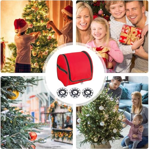Organizador portátil Oxford 600D de gran capacidad para guardar adornos de Navidad 5