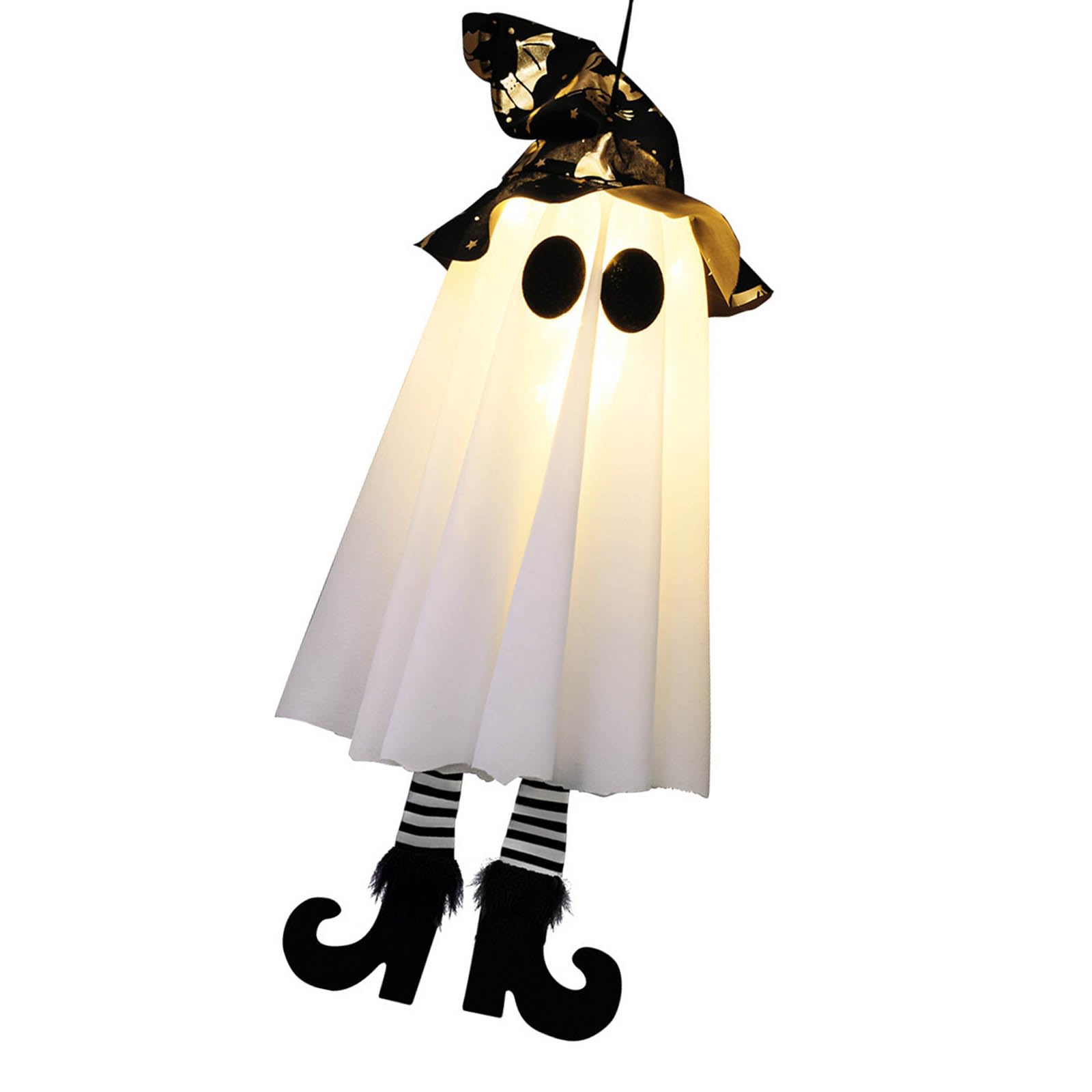Elnwnnkc Horror Specter Hanging Ornament for Porch Yard Lighted LED Specter Halloween Hanging Decoration for Outdoor and Indoor Horror LED Light