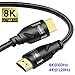 Produktbild ConnBull 8K 4K HDMI 120Hz Kabel 1m, Ultra HD HDMI zu HDMI Monitor Kabel Unterstützung 7680 x 4320, 8K@60Hz, 48 Gbit/s, HDR, HDCP für TV Beamer PC Host Laptop Graphics Card etc