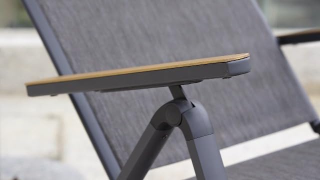 Bild 6 - Grand patio Liegen Sonnenliegel Klappbar, Aluminium Gartenliege mit 6-Fach Verstellbare, Mesh Gewebe, Wetterfest, Relaxsessel für Balkon, Terrasse (Schwarz)