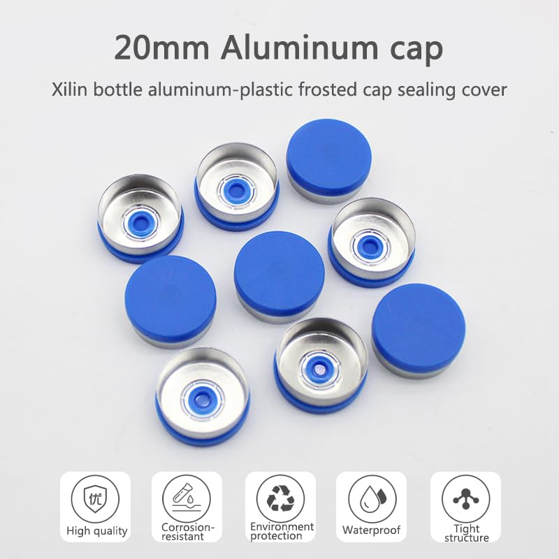 20mm Flip Off Caps, 1000 Pcs Flip Off Caps Flip Off Seals Flip Off Vial Seals Plastic Aluminum Caps Cover for Glass Vial (20mm)