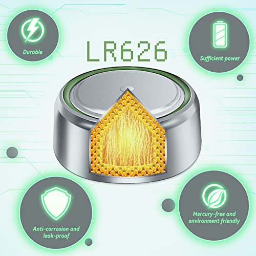 200 Pilas Alcalinas Botón R626 1.5V Durables miniatura 5