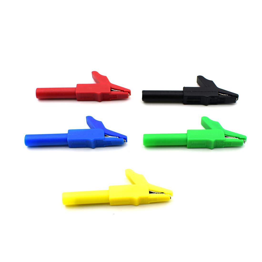 10Pcs 300V 15A Safety Insulated Multimeter Test Alligator Clips Electrical Tools with 4mm Banana Jack Socket Adapter