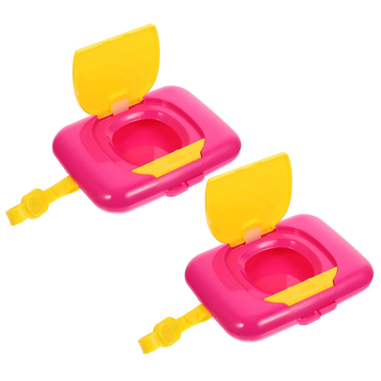 ERINGOGO 2Pcs Portable Wipes Dispenser Refillable Travel Wipe Holder Convenient Wet Tissue Case for Cribs and Home Use Lightweight and Easy to Access