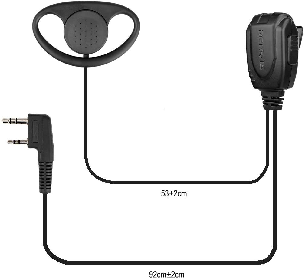 Talkie Walkie Écouteur 2 Broches Microphone Casque Avec Ptt Du Doigt