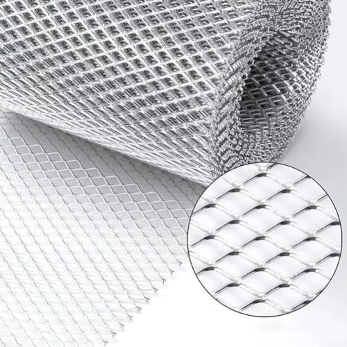 SPORTARC Aluminium-Dachrinnenschutz-Rolle, 6,1 m Dachrinnenschutz, Regenrinnenschutz, Netz zum Blockieren von Blättern, Zweigen und Schmutz (12,7 cm)