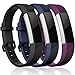Maledan Replacement Bands Compatible for Fitbit Alta, Alta HR and Fitbit Ace, Classic Accessories Band Sport Strap for Fitbit Alta HR, Fitbit Alta and Fitbit Ace, 3 Pack, Black/Blue/Plum, Small