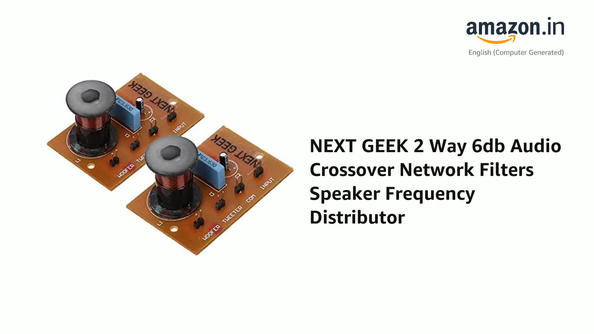 NEXT GEEK 2 Way 6db Audio Crossover Network Filters Speaker