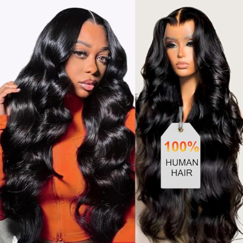 HOT STAR 13x6 Body Wave Lace Front Wigs 100% Human Hair [2-year life] HD Human Hair Lace Front Wigs for Black Women Glueless Wig Human Hair Pre Plucked with Baby Hair 26 Inch 200% Density