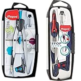 produit 2: TRACÉS PARFAITS : Grâce à son système de verrouillage des branches breveté, le compas Stop System garantit un rayon inchangé tout au long de votre tracé. Cette innovation exclusive Maped vous permet de poser et manipuler votre instrument sans crispation et sans avoir besoin de vérifier de nouveau la mesure de son ouverture. Baissez le levier puis réglez l'écartement des branches, refermez le levier pour bloquer les branches et tracez un cercle parfait !