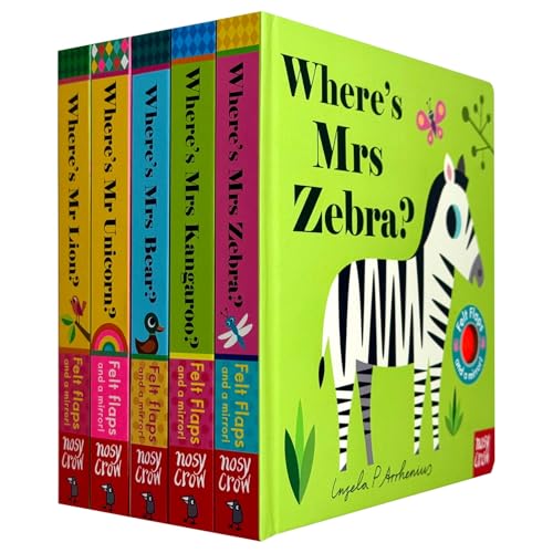Where’S…? Felt Flaps Board Book Collection 5 Books Set – Ingela P Arrhenius (Where’S Mrs Bear?, Mr Lion, Mrs Zebra, Mr Unicorn, Mrs Kangaroo) | Baby &