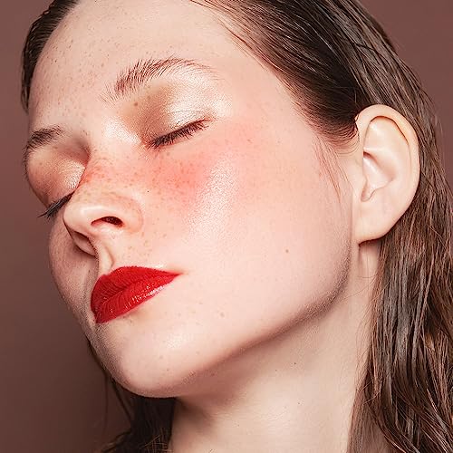 Rouse Face Blush Powder Makeup Soft Mushroom Blush For Cheeks Long Lasting Makeup Powder Highlight - Matte Finish (Coral Red) #TOP3