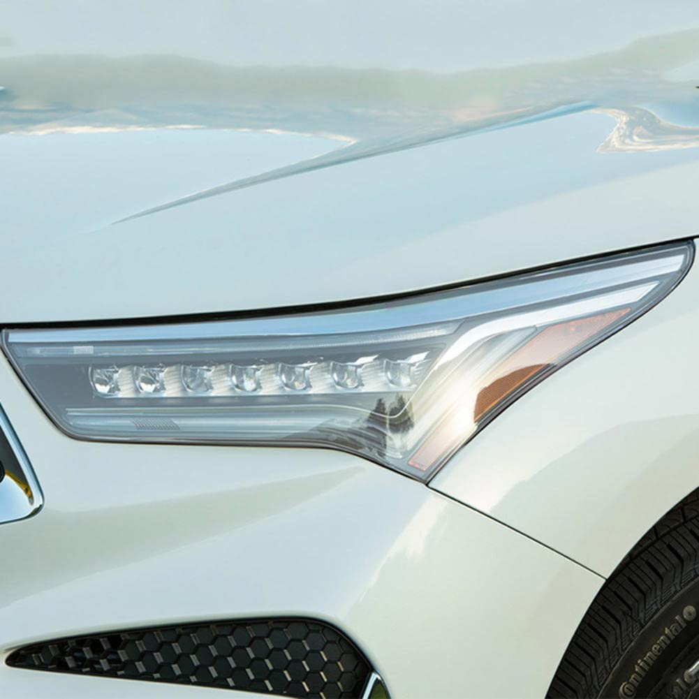 2 Pezzi Auto Faro Tinta Nero Pellicola Protettiva Vinile Protezione Adesivo TPU Trasparente, per Acura RDX 2019-presente