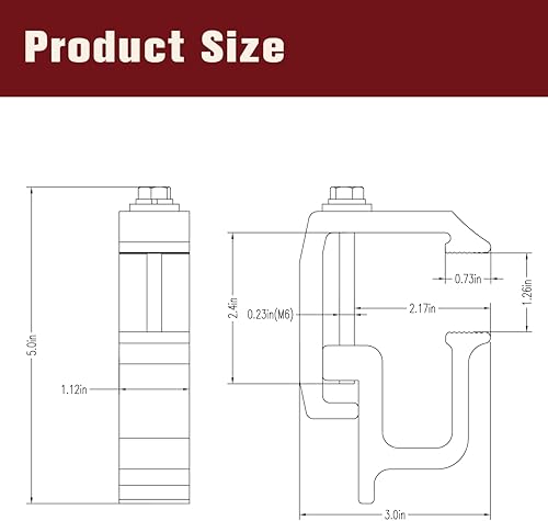 Miniatura 6 de Kikito Abrazaderas de montaje para tapa de camión para Silverado Sierra Dakota Ram F150 F250 Titan Tacoma Tundra 4 piezas  Abrazaderas de estante de