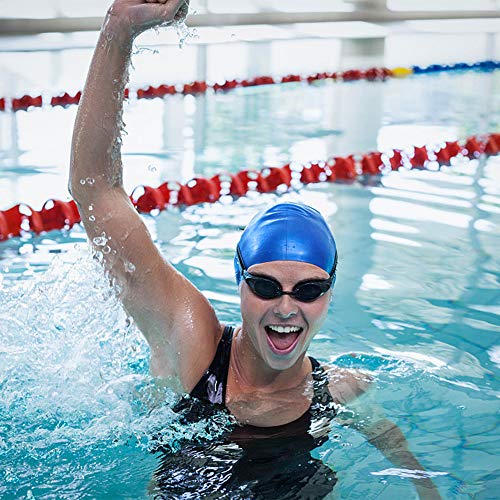 DECDEAL Touca de natação de silicone para cabelo comprido para mulheres, homens, adultos, crianças,