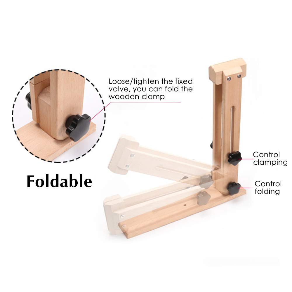 Leder-Näh-Pony Aus Buchenholz – Mit Verstellbarer Klemme & Edelstahl-Griff – Ideal Für DIY-Lederarbeiten & Handnähen