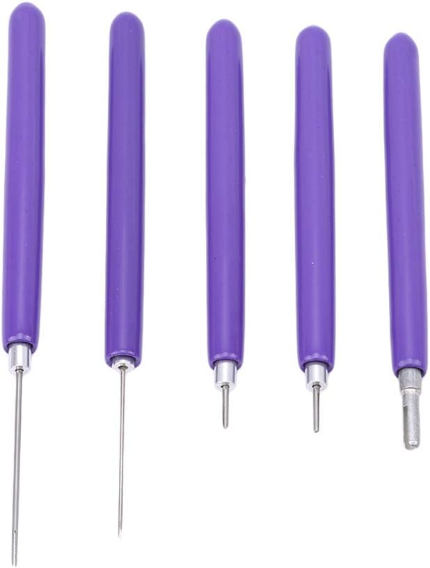 LANWF 5 Pcs Slotted Paper Tool Pen Handmade Paper Craft Pen DIY Slotted Tools Quilling Paper Tool Marking Tool