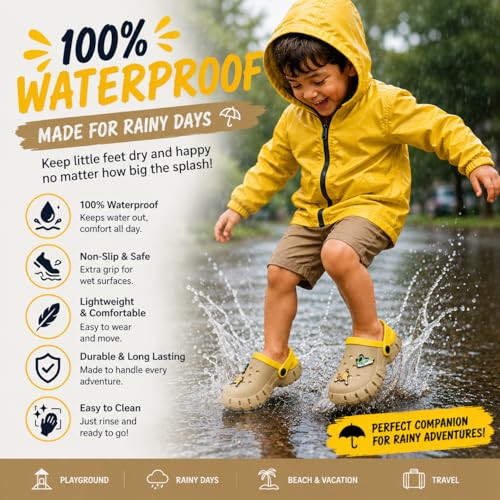 Image of TRASE Kids Clogs for Boys & Girls | Lightweight Anti-Skid Slip-On Footwear with Backstrap | Soft Comfortable Breathable Clogs for Indoor Outdoor Use