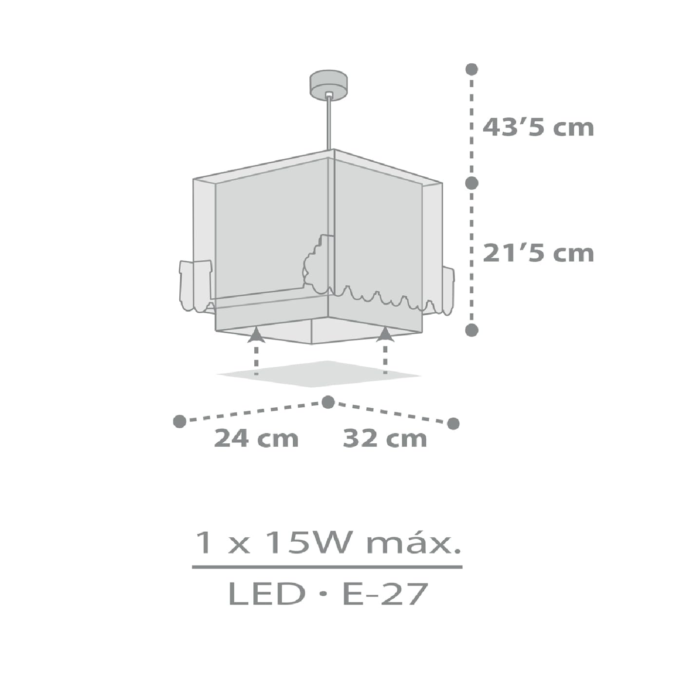 Dalber Lustre Chambre Lampe Suspension Plafonnier Pour Enfants, The Night Train, Petit Train Vert, 63532M, E27