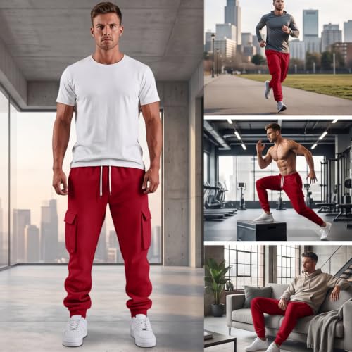 Cargo Joggers Men Baggy High Waisted Pants with Pockets Cargo Joggers - image 5